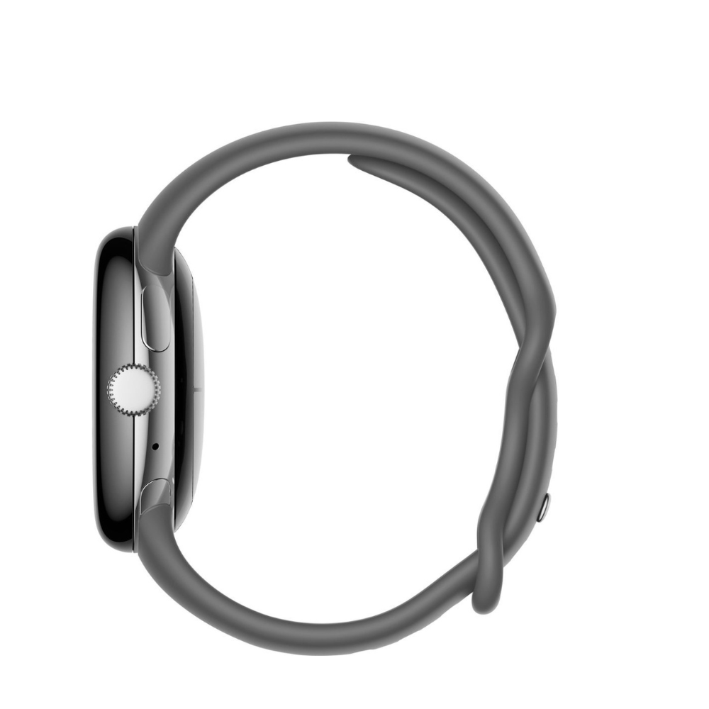 Google Pixel Watch (Wi-Fi) 41mm Silver Stainless Steel w/Charcoal Active Band - GA03305-US - Image 4