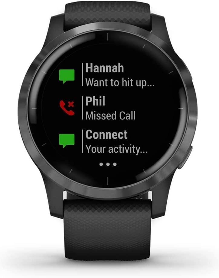 Garmin Vivoactive 4 GPS Fitness Smartwatch with Black Case and Slate Hardware - 010-N2174-11 - Image 2