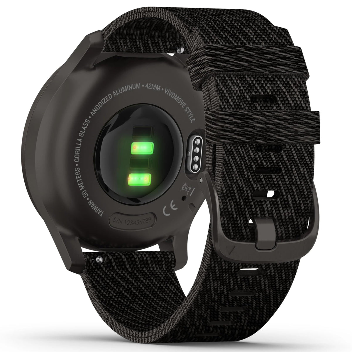Garmin vivomove Style Hybrid Smartwatch 42mm Aluminum Graphite With Black - 010-02240-03 - Image 6