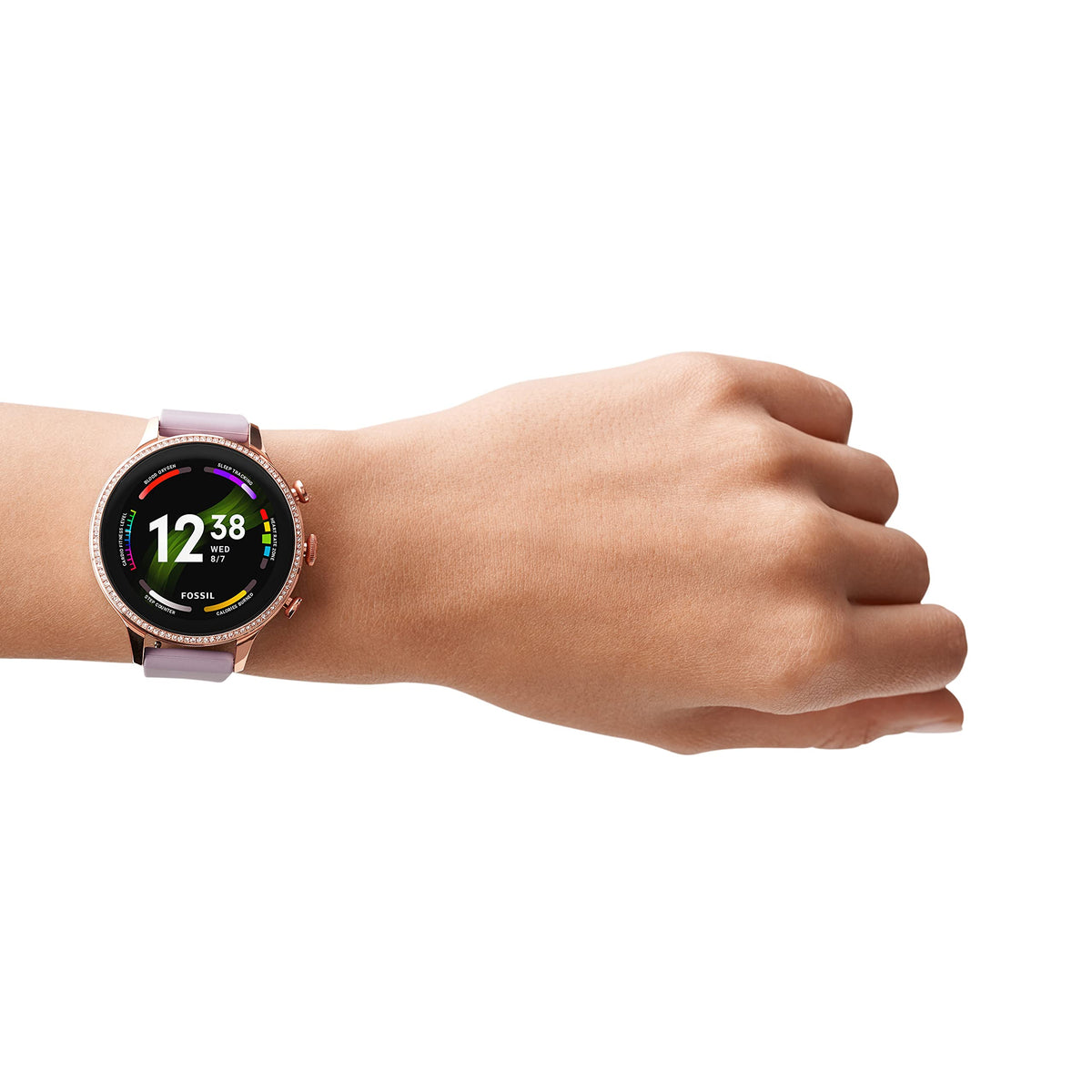 Fossil - Gen 6 Smartwatch 42mm Purple Silicone - Rose Gold - FTW6080V - Image 5