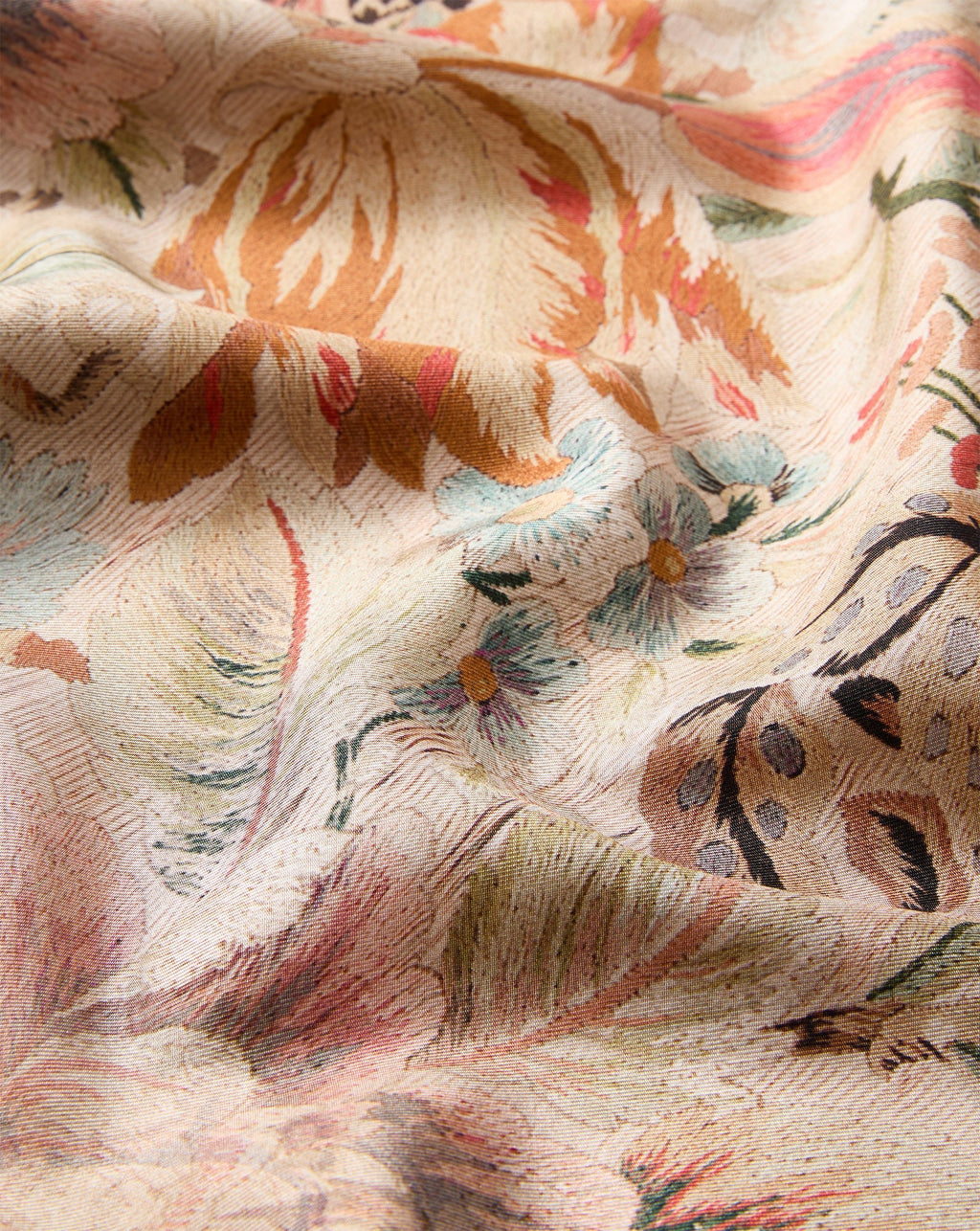Floral Bandana Silk Scarf - Image 3