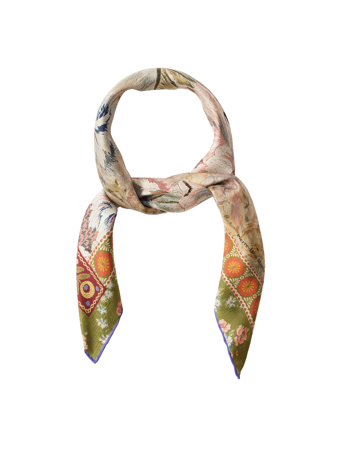 Floral Bandana Silk Scarf - Image 4