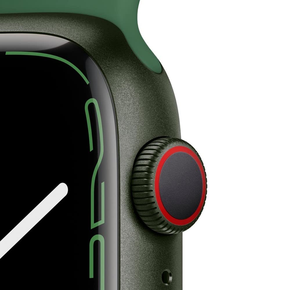 Apple Watch Series 7 (GPS, 41MM) - Green Aluminum Case with Clover Sport Band - MKN03LL/A - Image 3