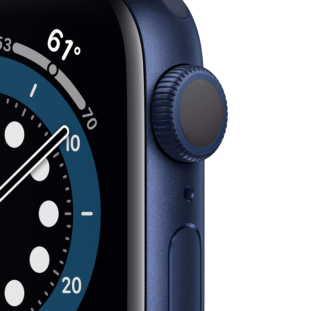 Apple Watch Series 6 (GPS) 40mm Blue Aluminum Case with Deep Navy Sport Band - MG143LL/A - Image 2