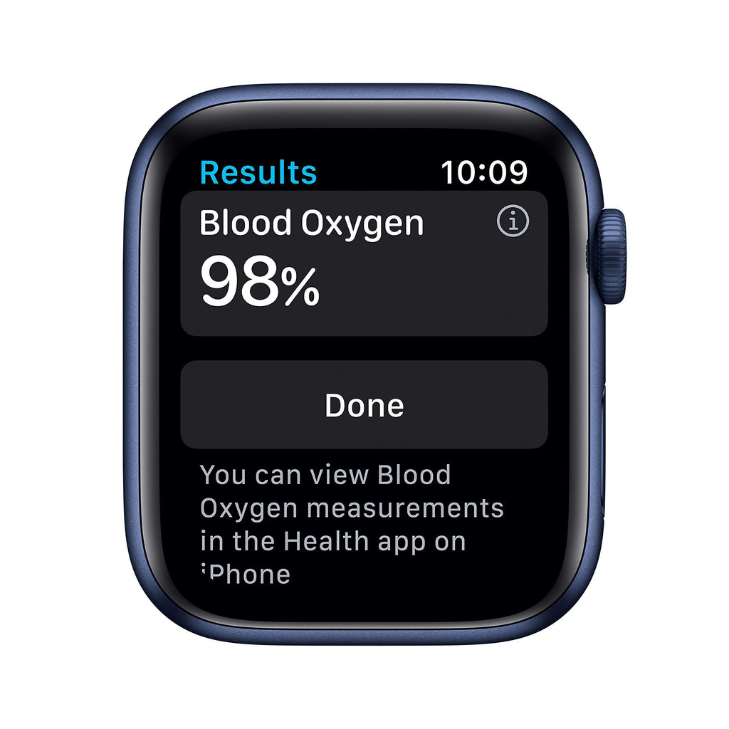 Apple Watch Series 6 GPS 44mm Blue Aluminum Case with Deep Navy Sport Band Blue - M00J3LL/A - Image 3