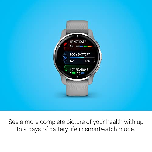 Garmin Venu 2 Plus GPS Smartwatch 43 mm Silver with Gray Band - 010-02496-00 - Image 3