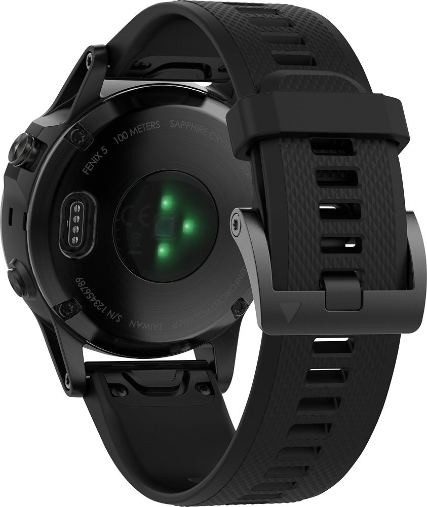 Garmin fenix 5 Sapphire Smartwatch 47mm Black w/ Black Band - 010-01688-31 - Image 3
