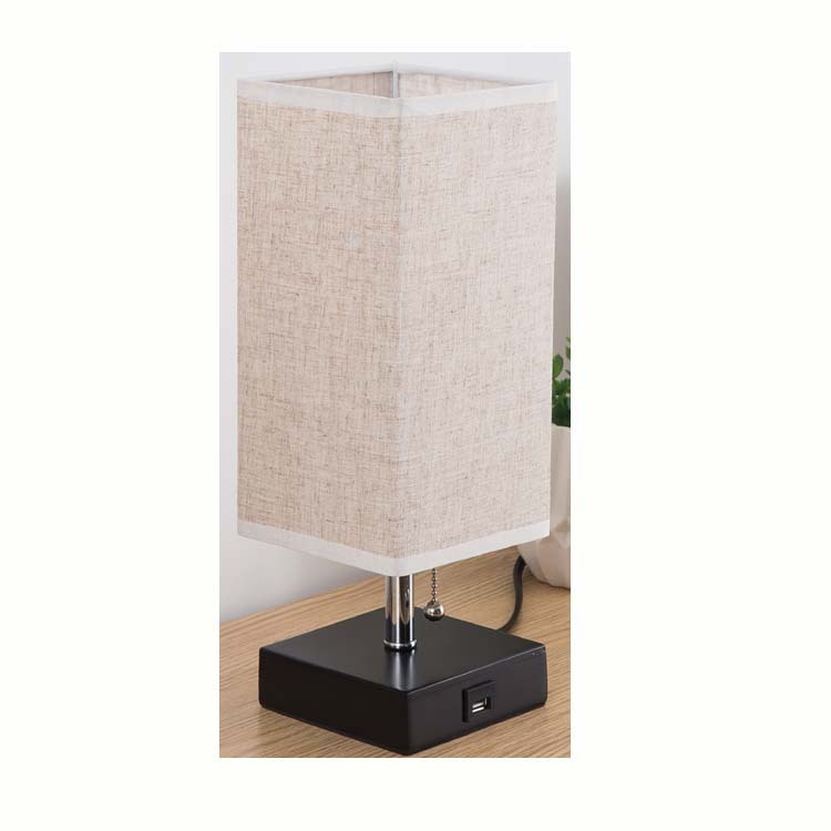 Modern Linen Square Table Lamp - Image 6