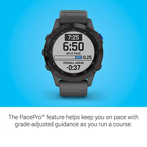 Garmin - Fenix 6 Pro Solar GPS Smartwatch 47mm - Black with Slate Gray Band - 010-02410-14 - Image 4