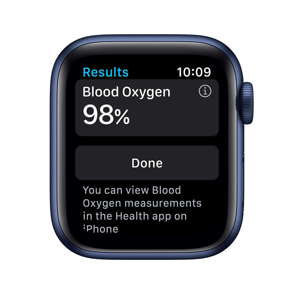 Apple Watch Series 6 (GPS) 40mm Blue Aluminum Case with Deep Navy Sport Band - MG143LL/A - Image 4