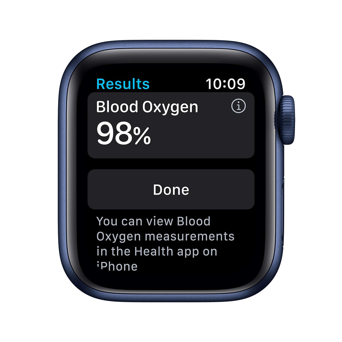 Apple Watch Series 6 (GPS) 40mm Blue Aluminum Case with Deep Navy Sport Band - MG143LL/A - Image 4