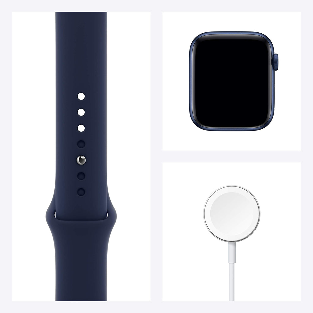 Apple Watch Series 6 GPS 44mm Blue Aluminum Case with Deep Navy Sport Band Blue - M00J3LL/A - Image 7