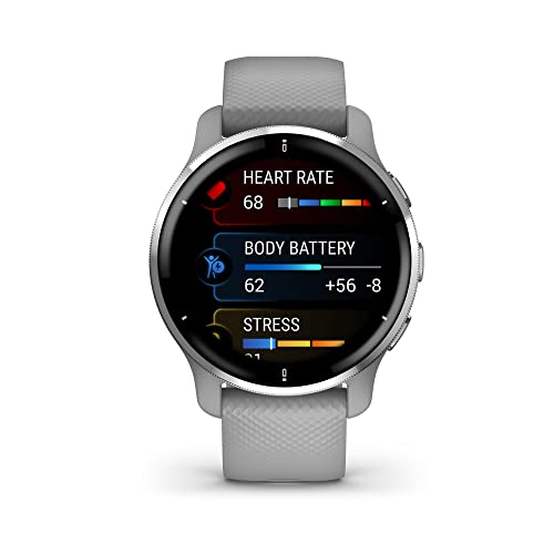 Garmin Venu 2 Plus GPS Smartwatch 43 mm Silver with Gray Band - 010-02496-00 - Image 2