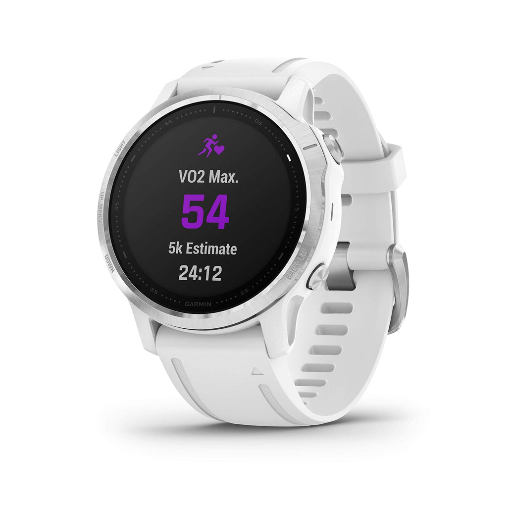 Garmin fenix 6S Smartwatch 42mm Polymer -White with White Silicone Band - 010-02159-00 - Image 2