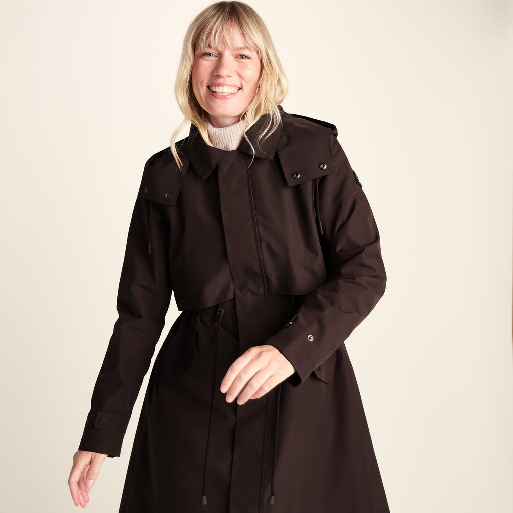 Alva Womens Waterproof Trench Coat - Chocolate Brown - Image 7