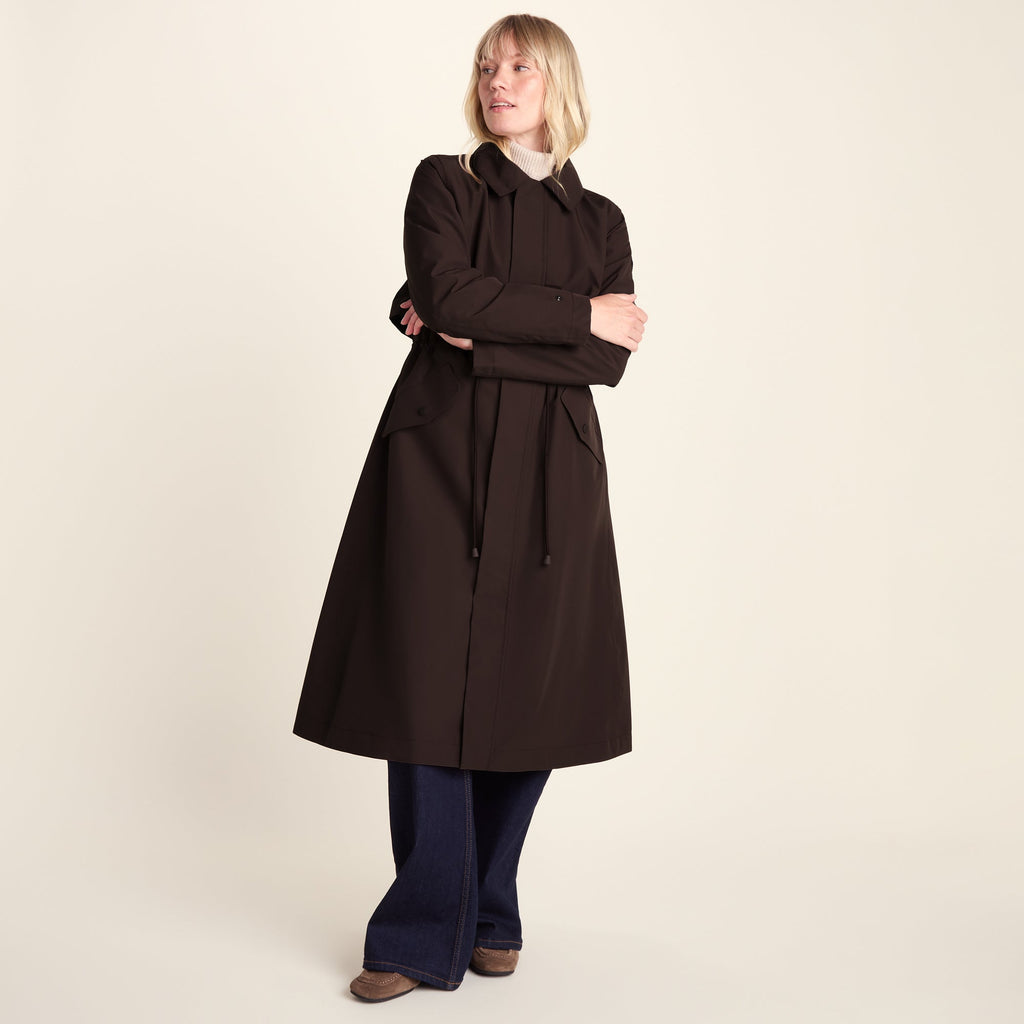 Alva Womens Waterproof Trench Coat - Chocolate Brown - Image 10