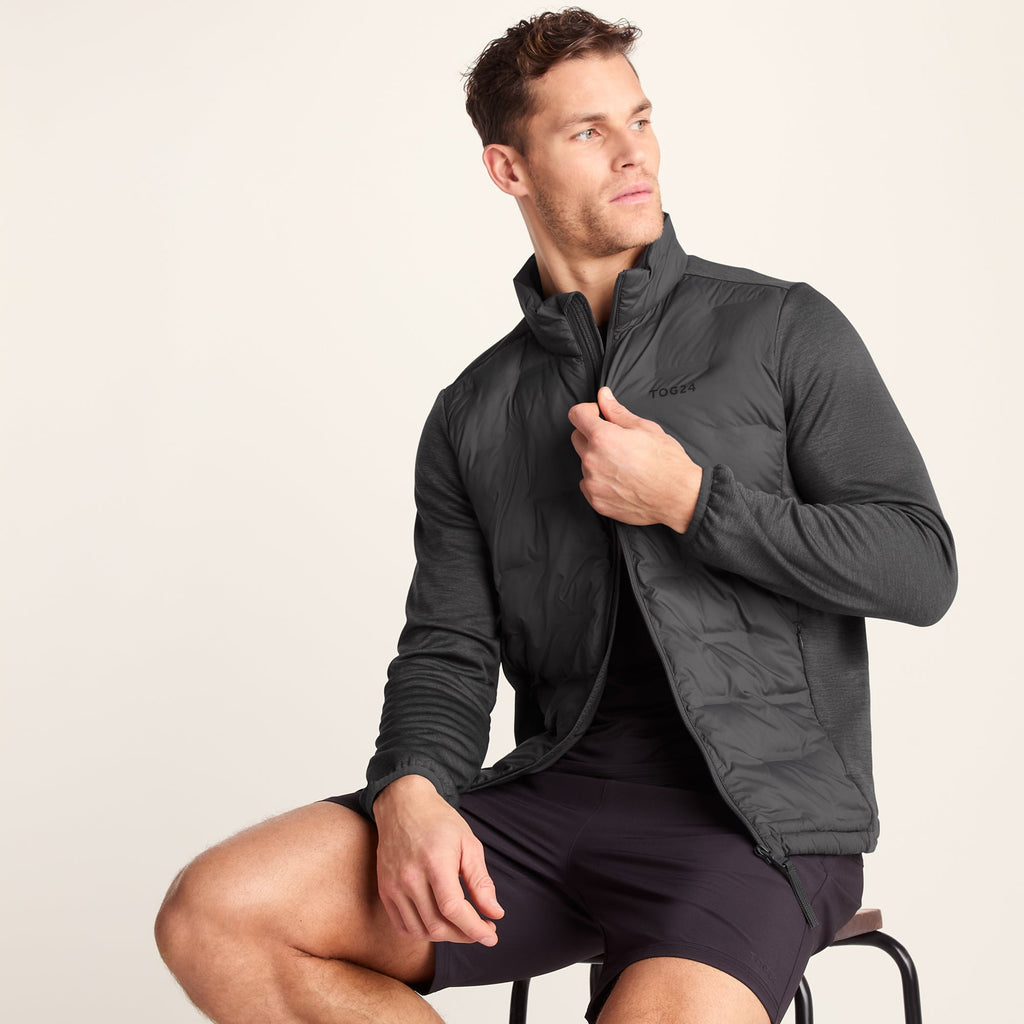 Anick Mens Lightweight Insulated Hybrid Jacket - Deep Slate - Image 5