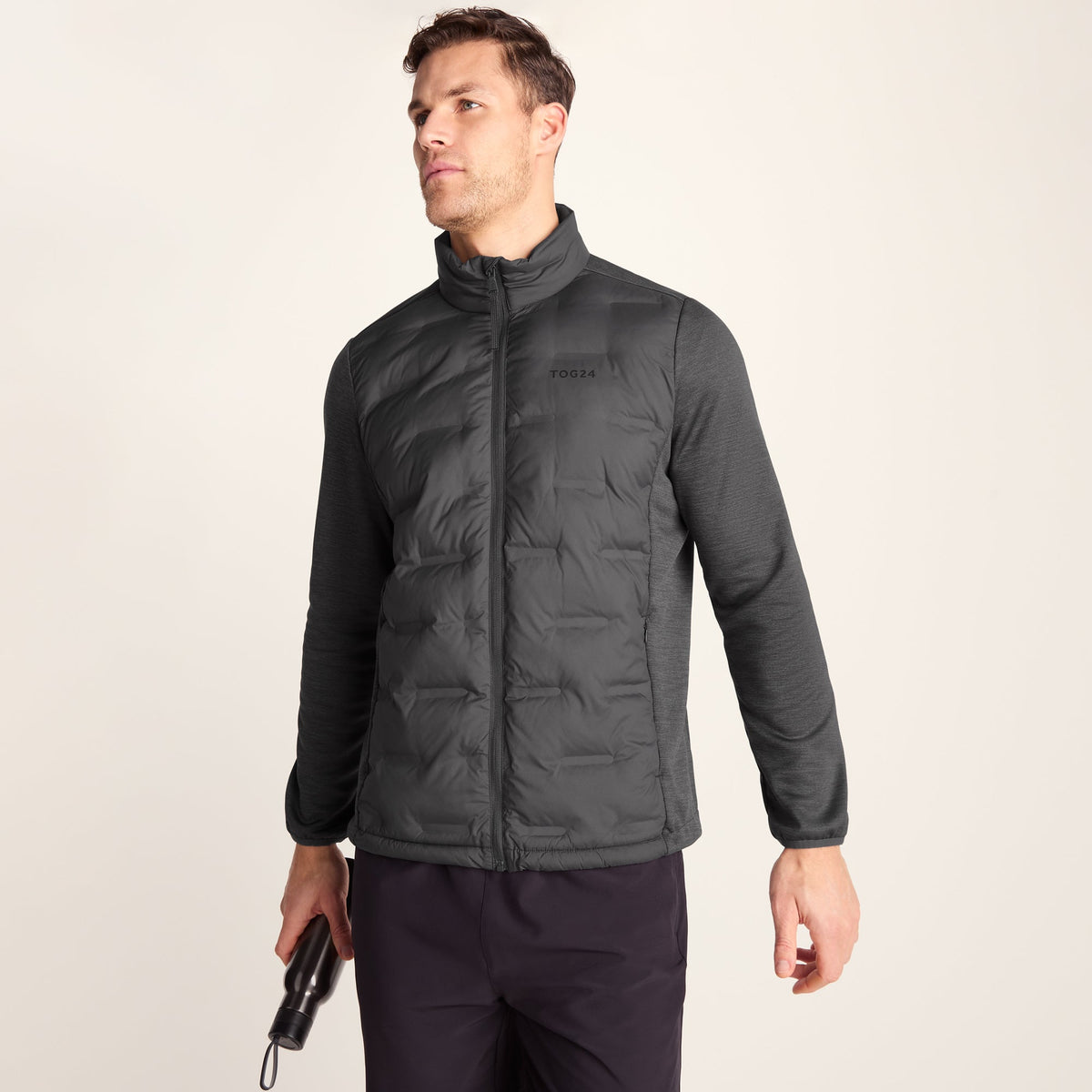 Anick Mens Lightweight Insulated Hybrid Jacket - Deep Slate - Image 8