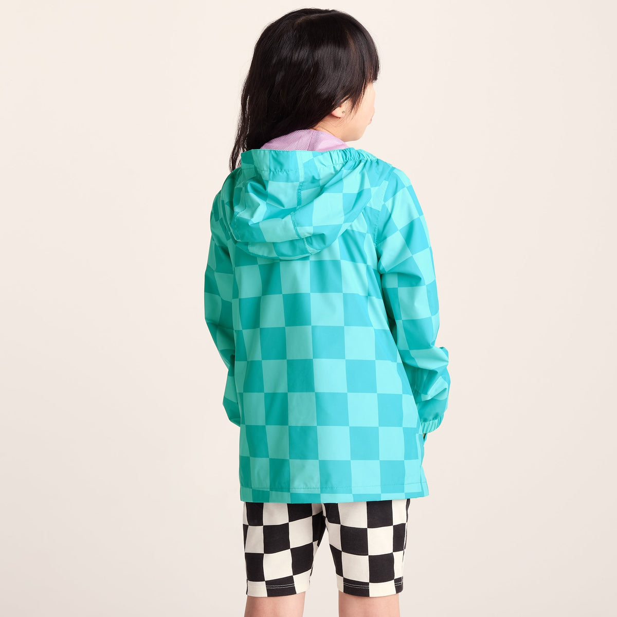 Cohampshire Kids Shaun the Sheep Waterproof Jacket - Spearmint/Bubblegum Checkerboard - Image 3