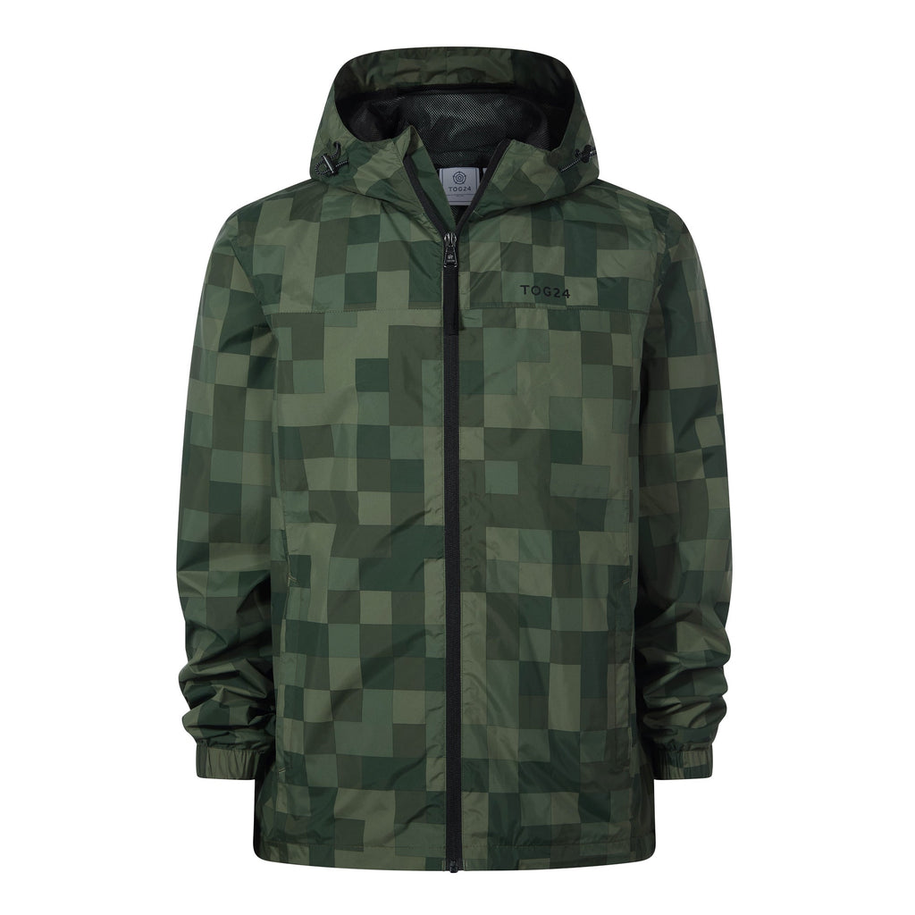 Craven Mens Waterproof Packaway Jacket - Green Pixel - Image 9
