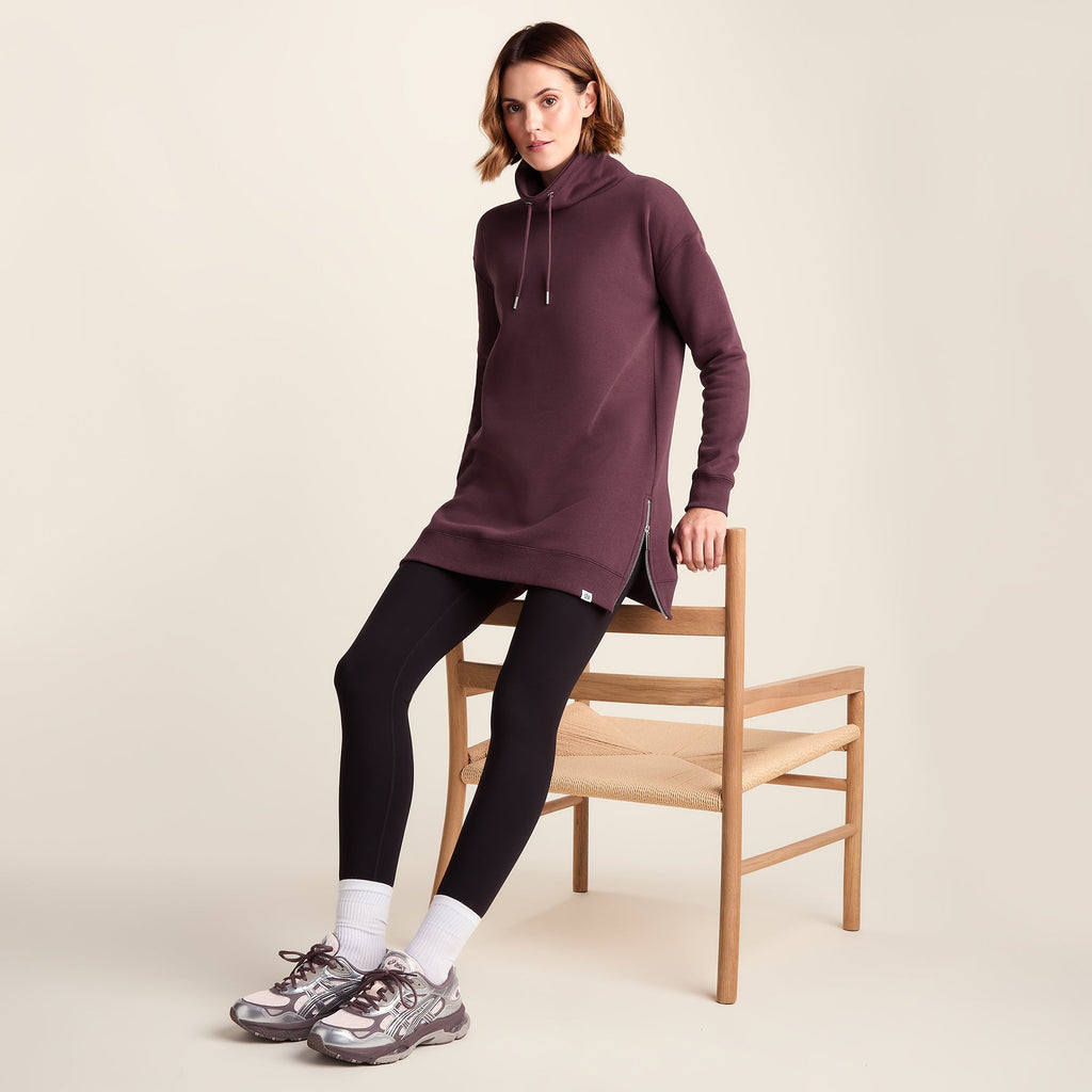 Drakeford Womens Supersoft Longline Sweat - Huckleberry - Image 4