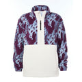 Eden Womens Relaxed Fit Microfleece Zip Neck - Smokey Blue Print - Image 7