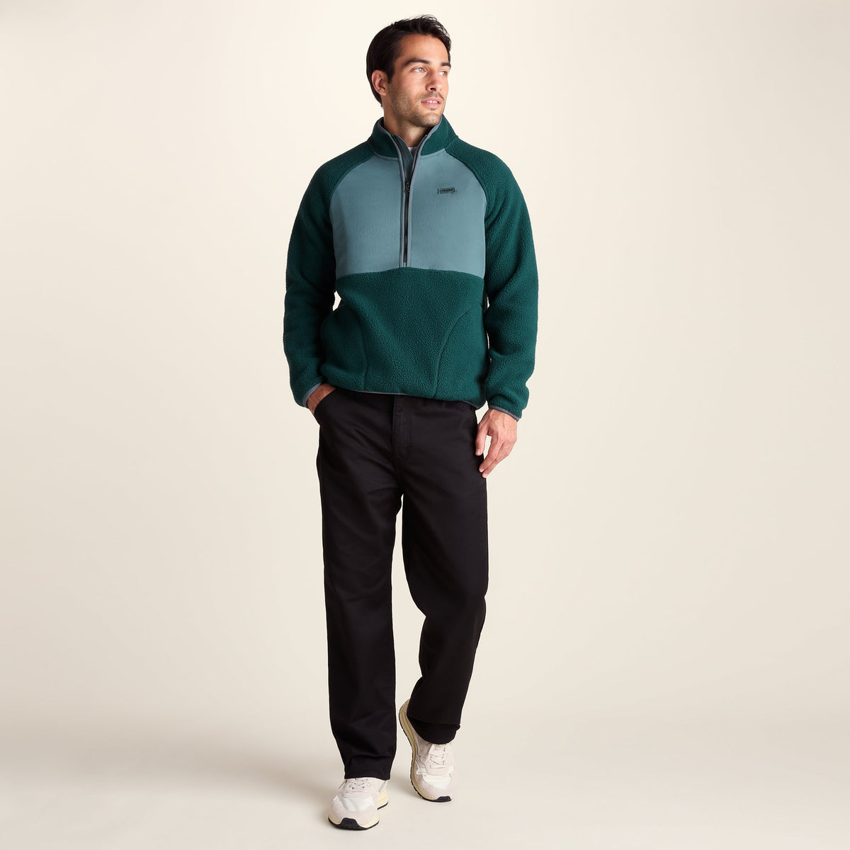Eldon Mens Sherpa Fleece - Midnight Green - Image 2