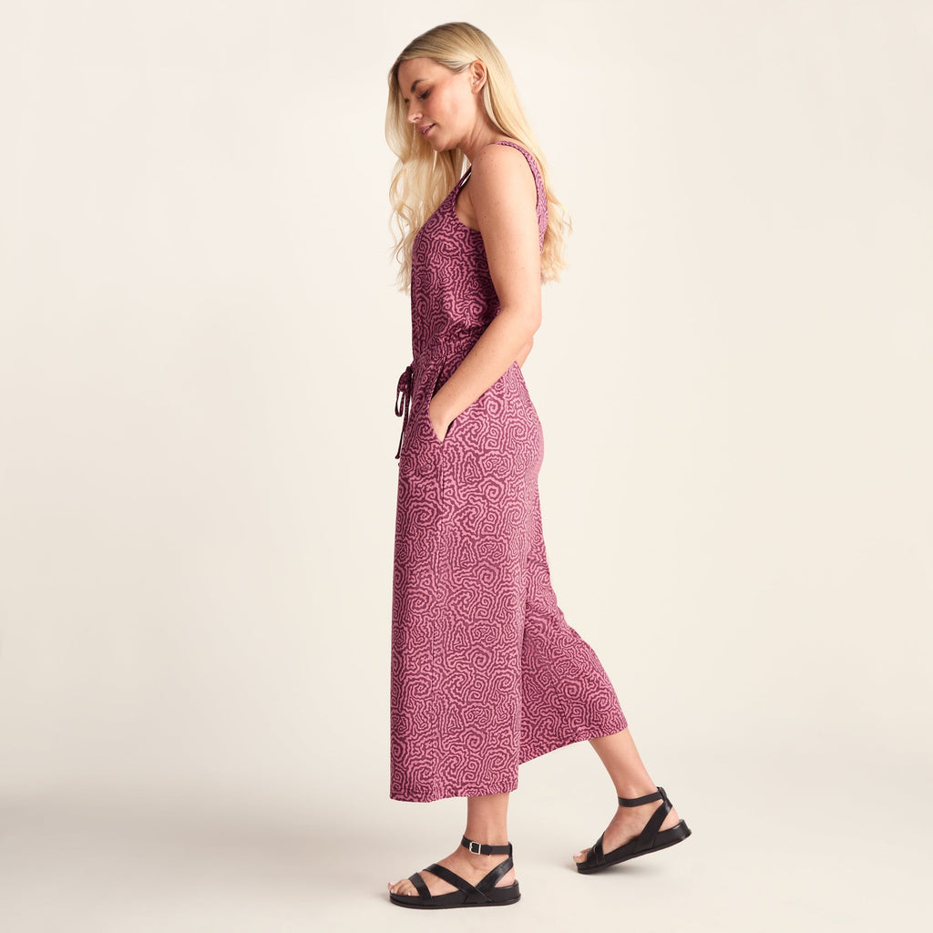 Emmie Womens Supersoft Jumpsuit - Black Raspberry Wiggle Print - Image 6