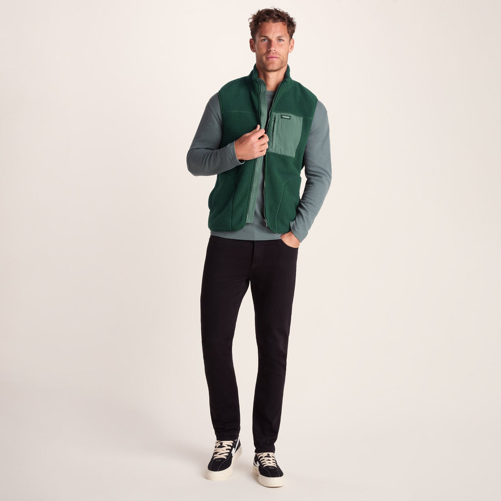 Evan Mens Sherpa Gilet - Racing Green - Image 2