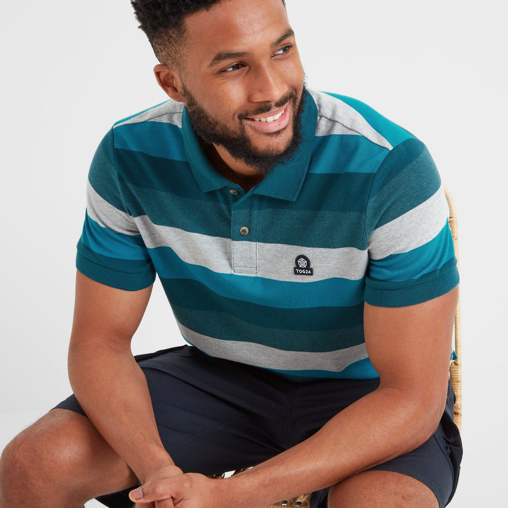 Flaxby Mens Polo - Lagoon Blue - Image 7
