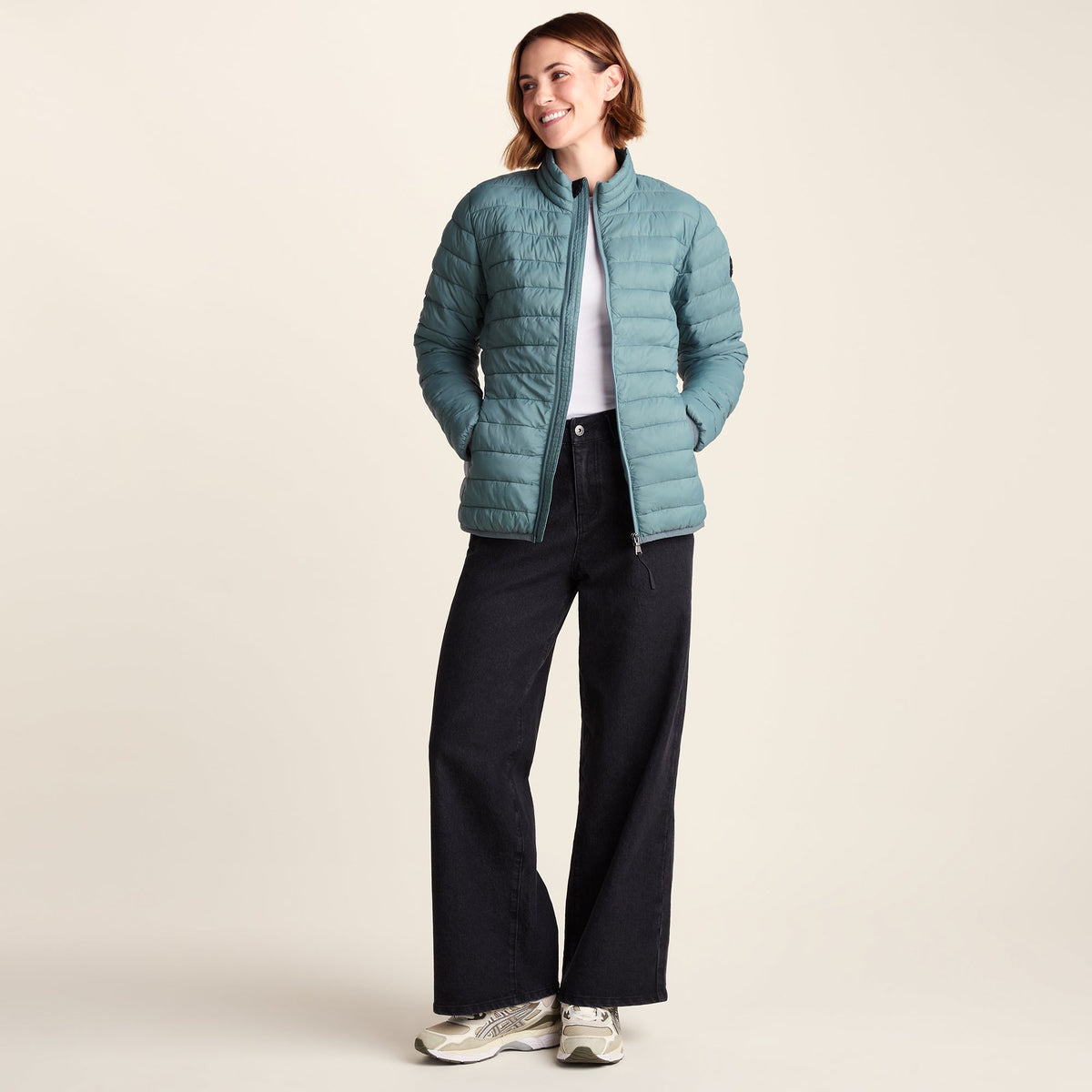 Gibson Womens Insulated Padded Jacket - Smokey Teal - Image 2