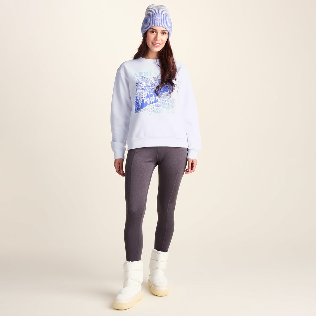 Kendall Womens Supersoft Apres Ski Print Sweatshirt - Optic White - Image 2