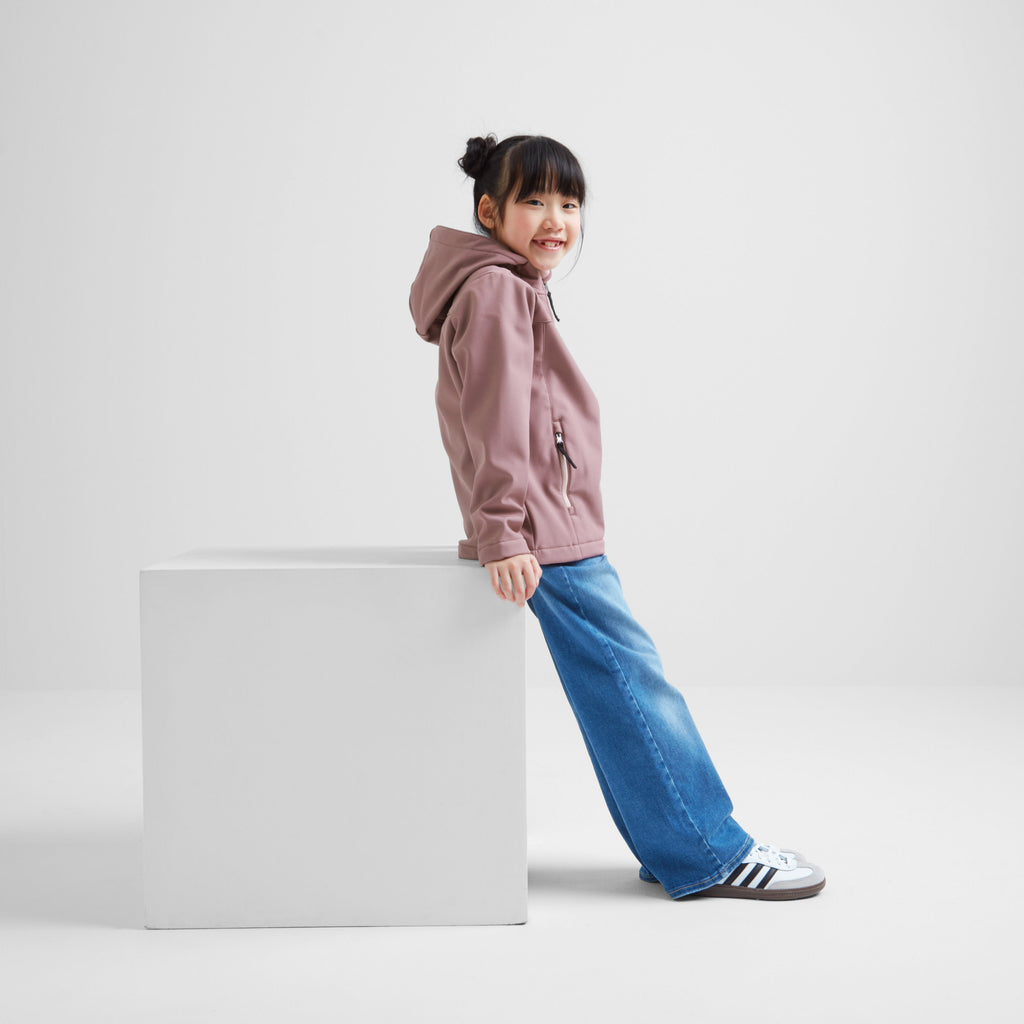 Koroma Kids Softshell Hooded Jacket - Mauve - Image 3