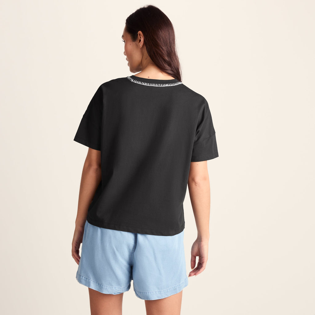 Laurie Womens 100% Cotton Supersoft Boxy Fit T-Shirt - Washed Black - Image 3