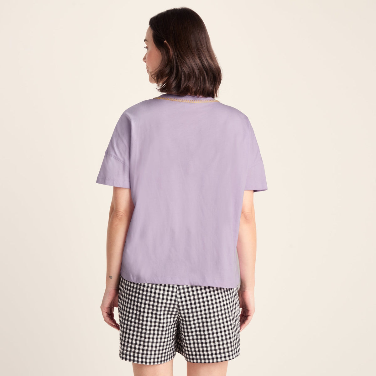 Laurie Womens 100% Cotton Supersoft Boxy Fit T-Shirt - Lilac Blossom - Image 3