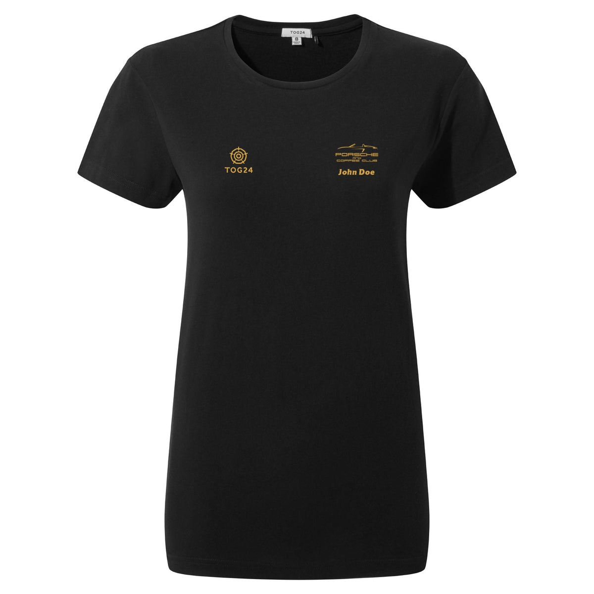Porsche & Coffee Club Cabriolet Womens - Longley T-Shirt Black