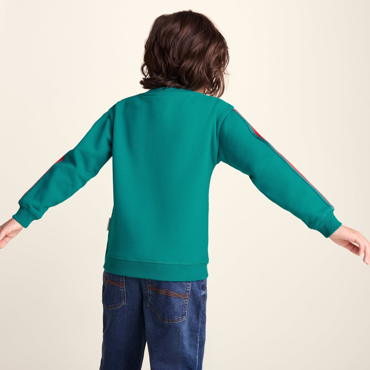 Lonk Shaun the Sheep Kids Supersoft Graphic Crew Neck Sweatshirt - Peacock Green - Image 3
