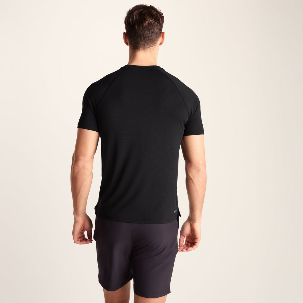 Maddox Mens Short Sleeve Performance T-Shirt - Black - Image 3