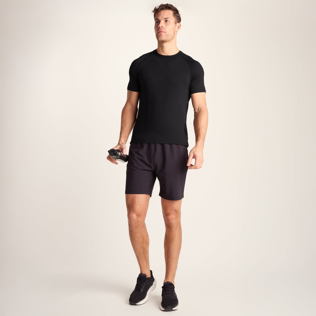 Maddox Mens Short Sleeve Performance T-Shirt - Black - Image 6