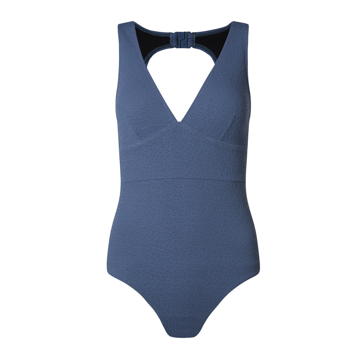 Maggie Womens Mesh Lined One Piece Swimsuit - Smokey Blue - Image 8