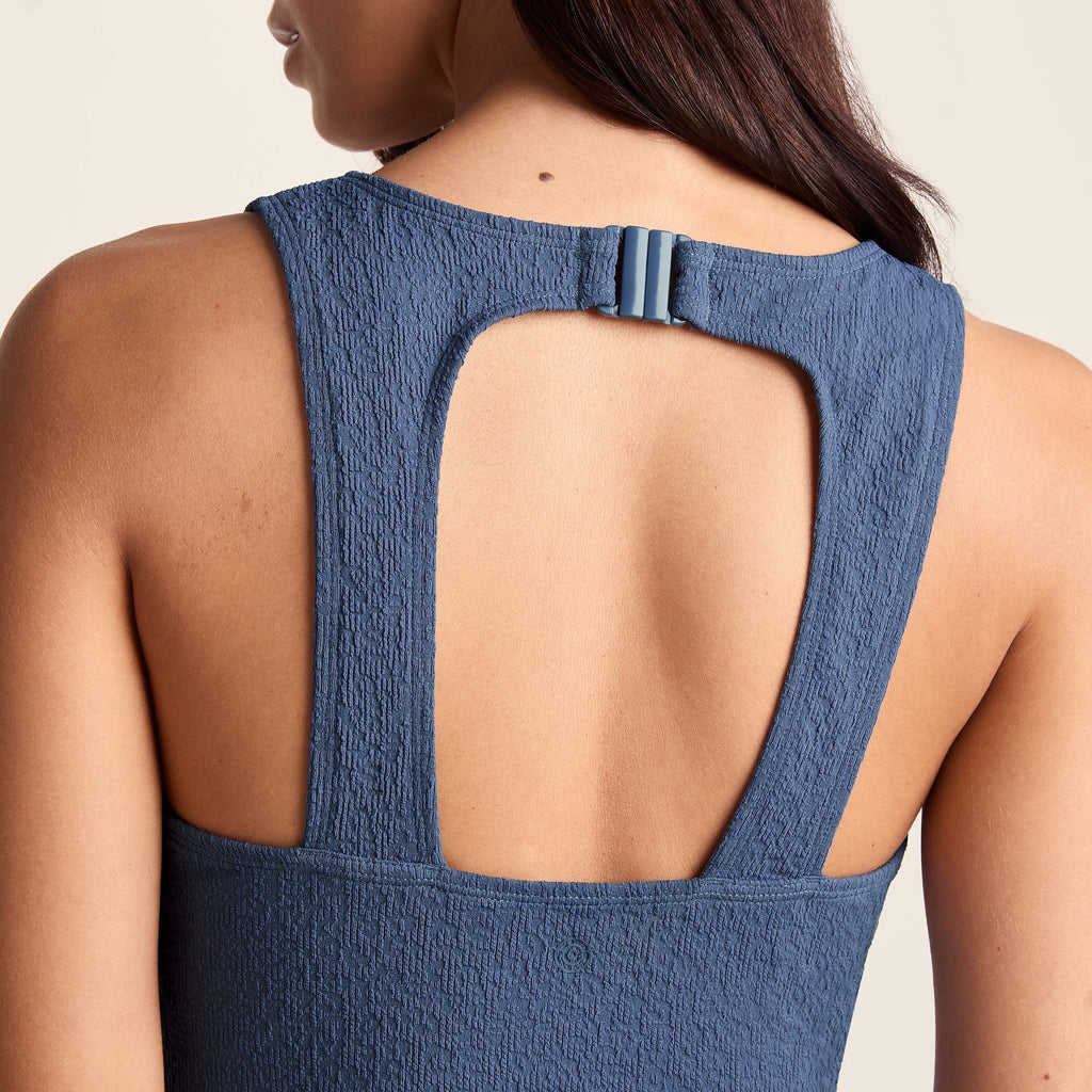 Maggie Womens Mesh Lined One Piece Swimsuit - Smokey Blue - Image 7