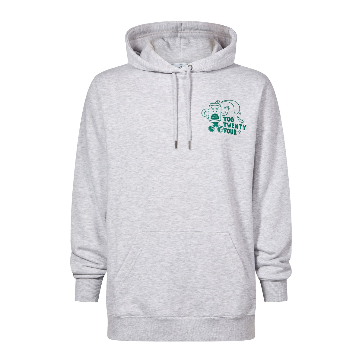 Malley Mens Relaxed Fit Supersoft Hattie Clark Hoody - Light Grey Marl - Image 8