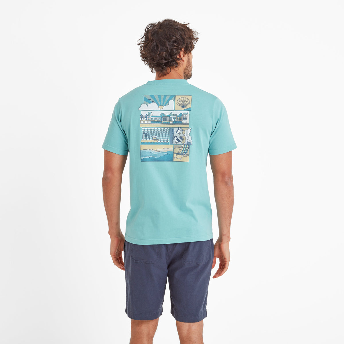Mandar Mens T-Shirt - Light Sky - Image 2