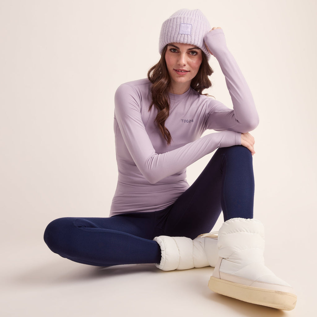 Meru Womens Cashmere Touch Base Layer Leggings - Oxford Blue - Image 4