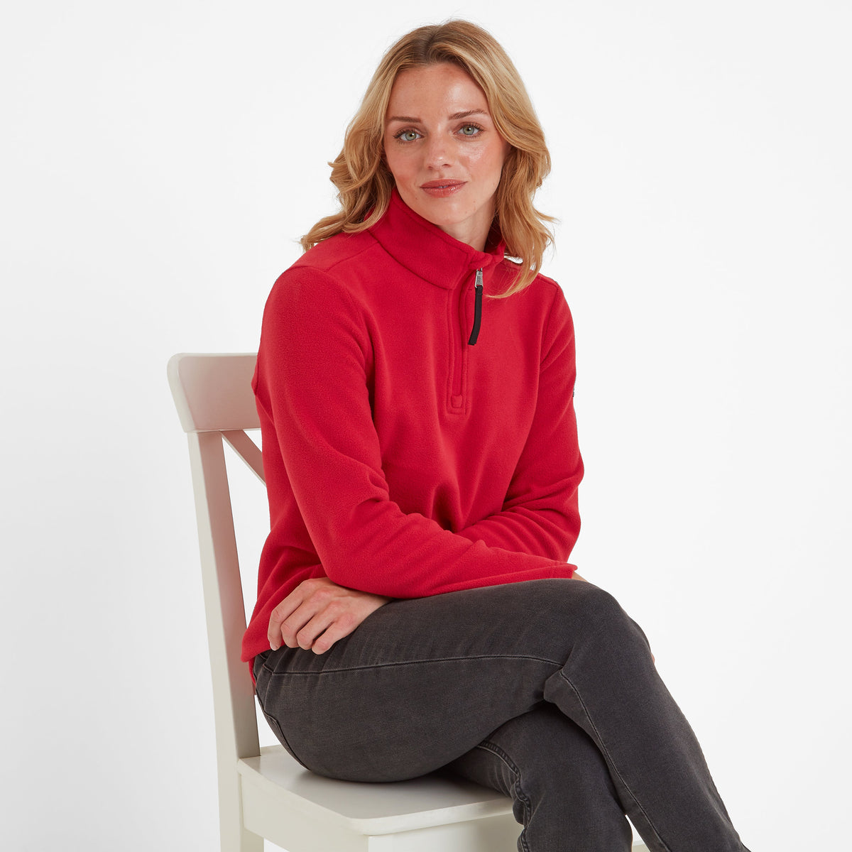 Revive Womens Quarter Zip Fleece - Chilli - Image 4