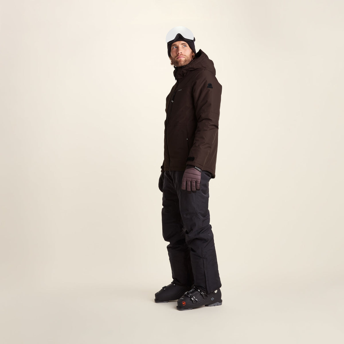 Samoens Mens Waterproof Ski Jacket - Chocolate Brown - Image 5
