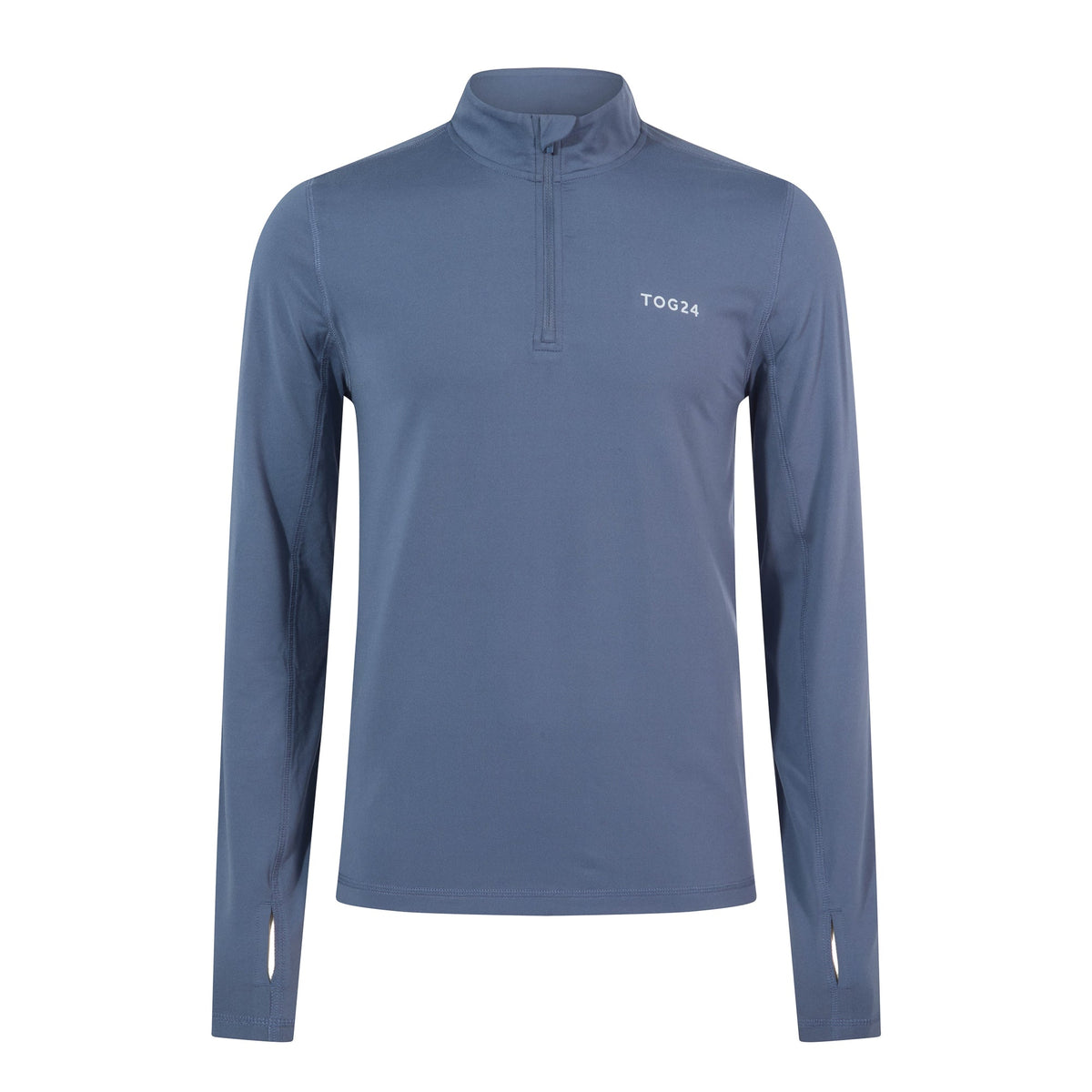 Snowdon Mens Thermal Quarter Zip Base Layer - Smokey Blue - Image 6