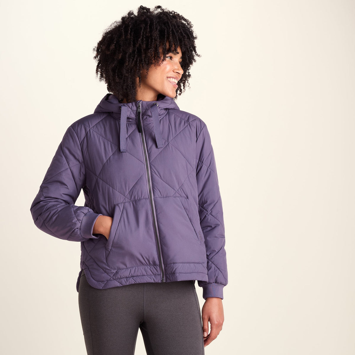 Tasker Womens Lightweight Insulated Quilted Jacket - Smokey Purple - Image 7