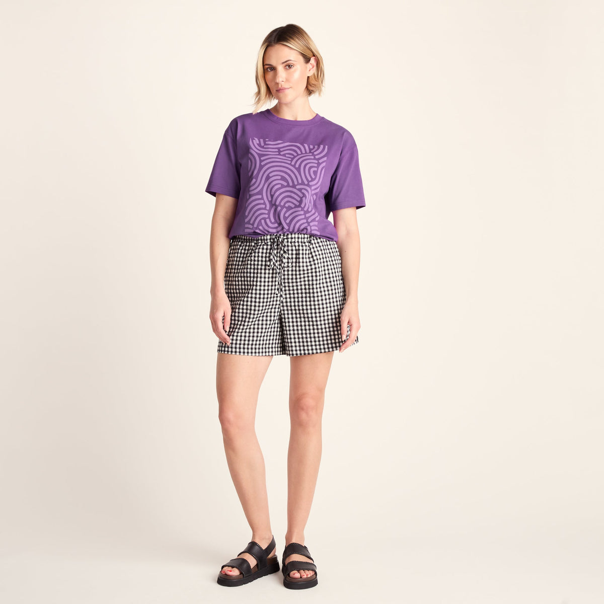 Wave Womens Premium Supersoft Relaxed Fit T-Shirt - Dark Orchid - Image 2
