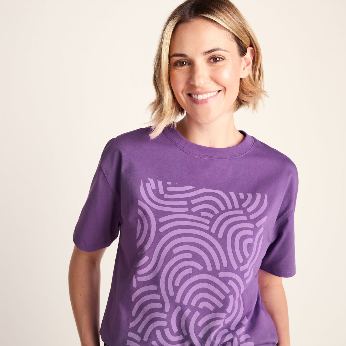 Wave Womens Premium Supersoft Relaxed Fit T-Shirt - Dark Orchid - Image 5